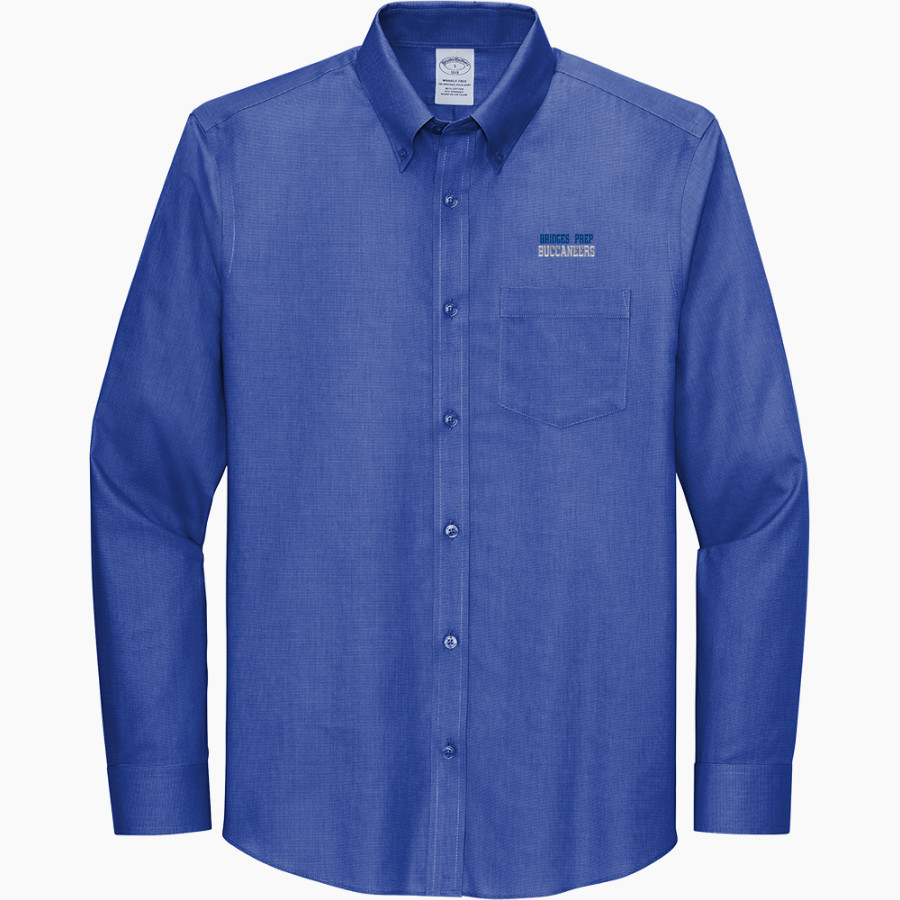 Bridges Prep Buccaneers <span class="pdp-name-mascot">Bridges Preparatory School Buccaneers</span> Brooks Brothers Wrinkle-Free Stretch Nailhead Shirt