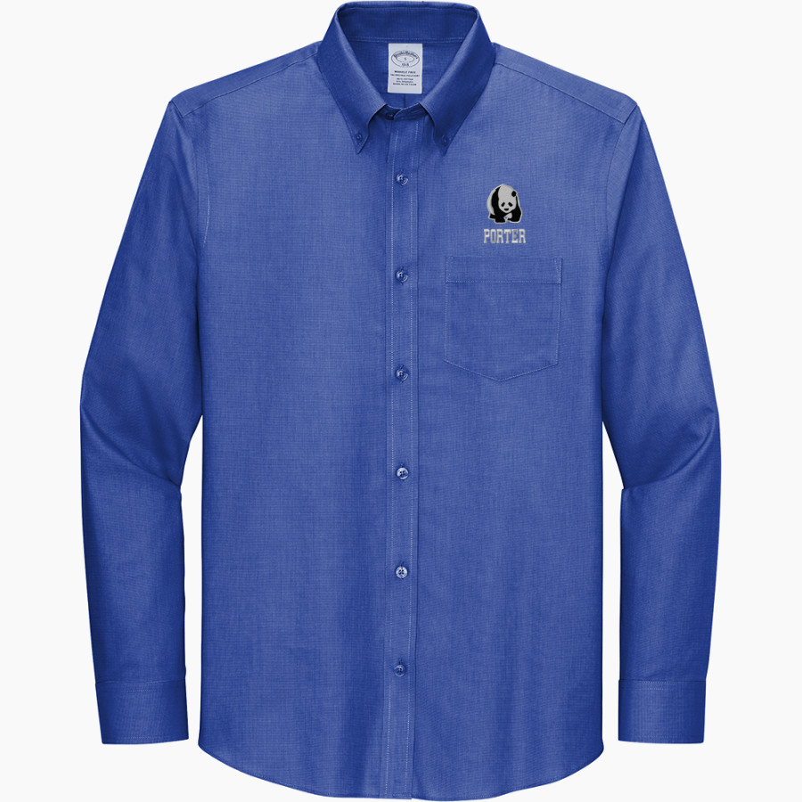 Porter Pandas official sideline store <span class="pdp-name-mascot">Porter Elementary School Pandas</span> Brooks Brothers Wrinkle-Free Stretch Nailhead Shirt