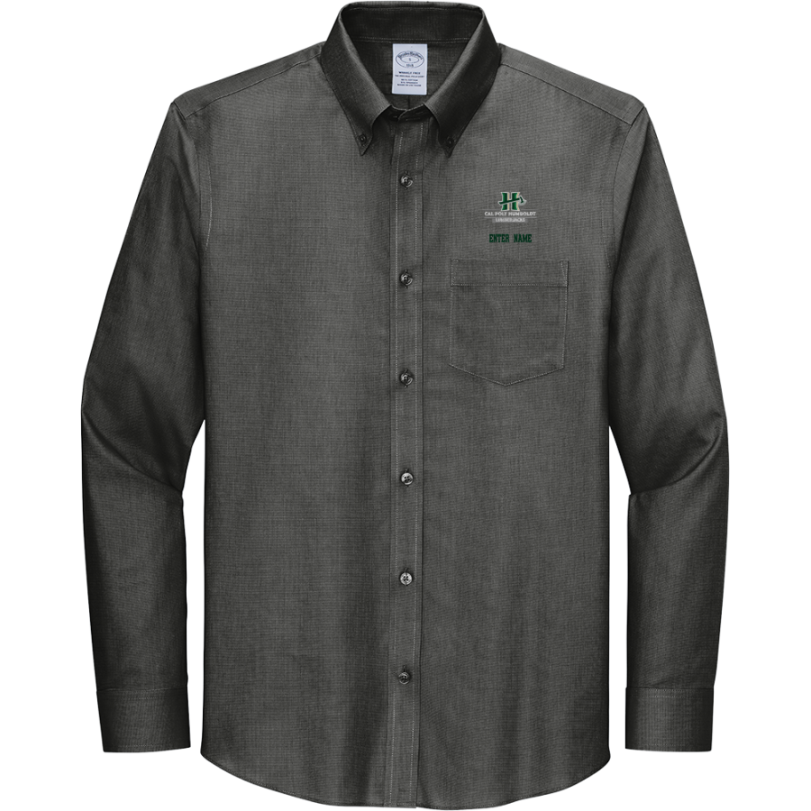 Cal Poly Humboldt Lumberjacks <span class="pdp-name-mascot">Humboldt State Lumberjacks</span> Brooks Brothers Wrinkle-Free Stretch Nailhead Shirt