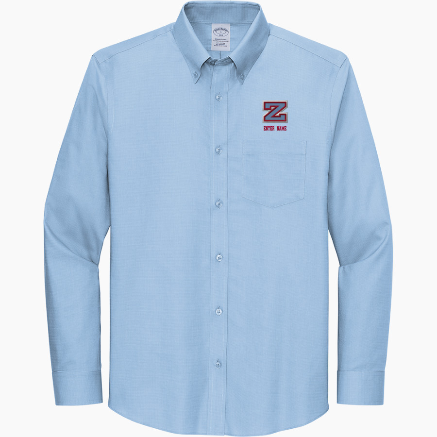 Zachary Broncos <span class="pdp-name-mascot">Zachary Broncos</span> Brooks Brothers Wrinkle-Free Stretch Nailhead Shirt