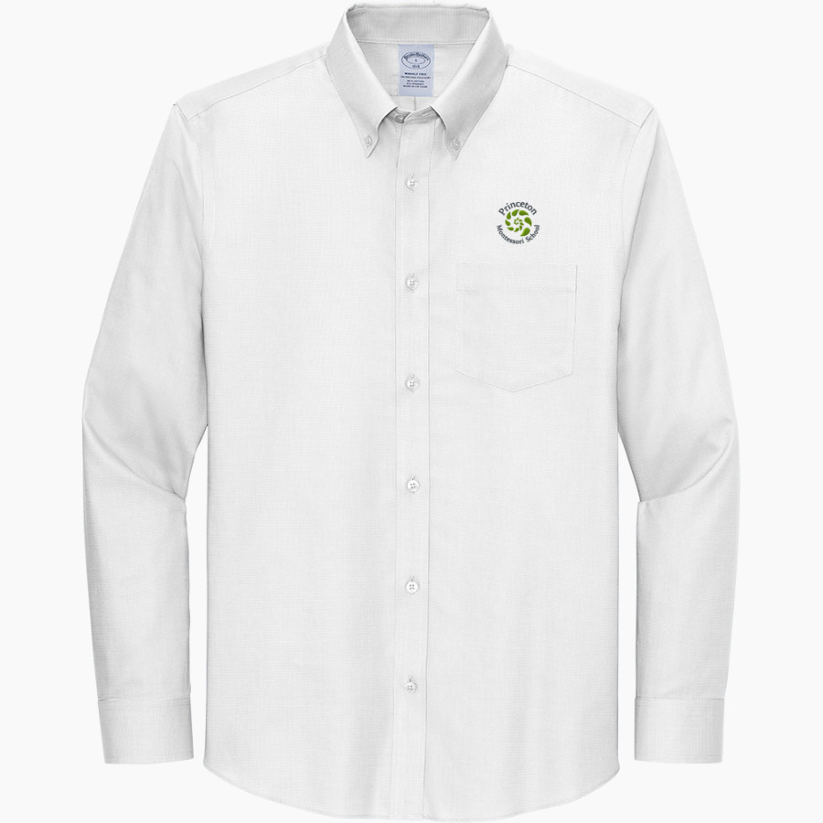 Princeton Montessori School <span class="pdp-name-mascot">Princeton Montessori Deer</span> Brooks Brothers Wrinkle-Free Stretch Nailhead Shirt
