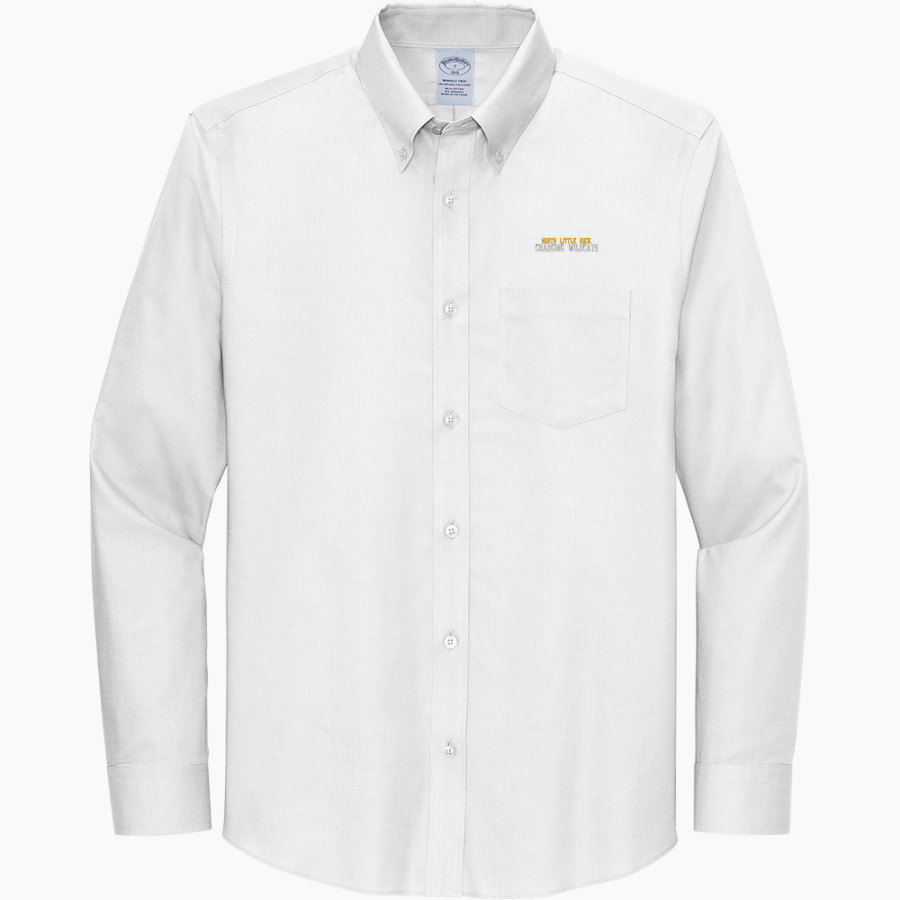 NORTH LITTLE ROCK HIGH SCHOOL CHARGING WILDCATS Brooks Brothers Wrinkle-Free Stretch Nailhead Shirt