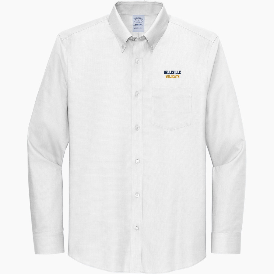 BELLEVILLE HIGH SCHOOL WILDCATS <span class="pdp-name-mascot">BELLEVILLE WILDCATS</span> Brooks Brothers Wrinkle-Free Stretch Nailhead Shirt