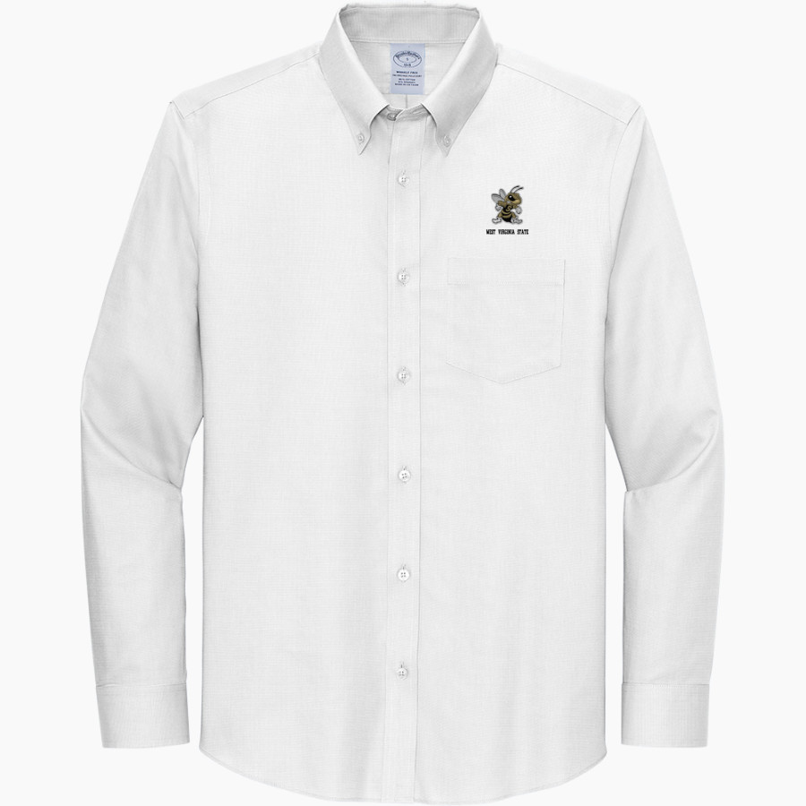 West Virginia State Yellow Jackets Brooks Brothers Wrinkle-Free Stretch Nailhead Shirt