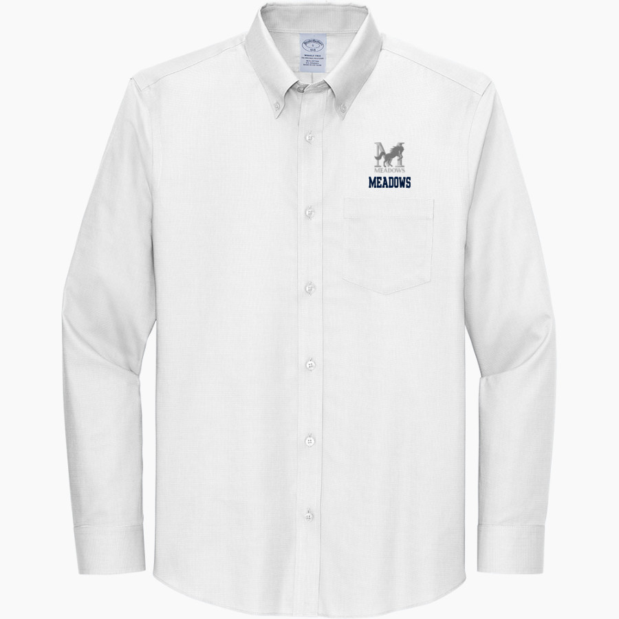 Meadows School The Official Store of the Mustangs <span class="pdp-name-mascot">Meadows School Mustangs</span> Brooks Brothers Wrinkle-Free Stretch Nailhead Shirt