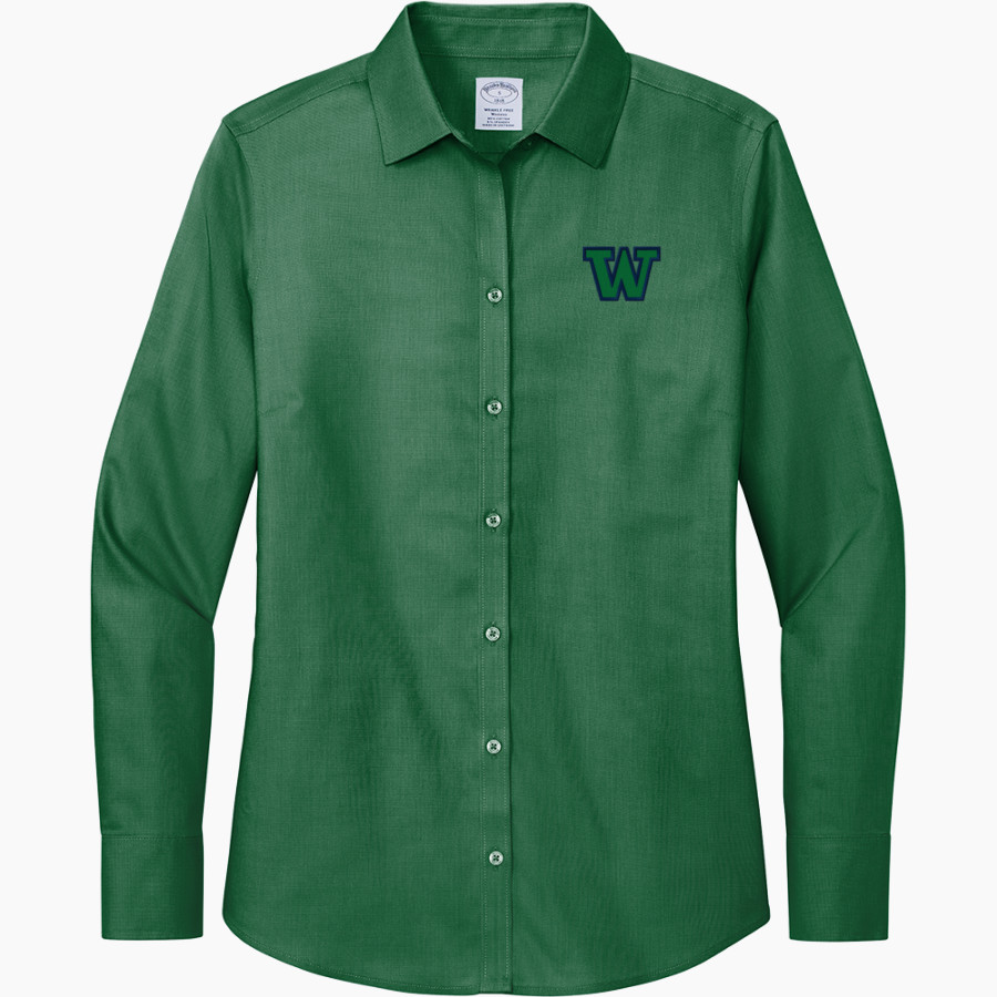 WOODINVILLE HIGH SCHOOL FALCONS <span class="pdp-name-mascot">WOODINVILLE FALCONS</span> Brooks Brothers Women's Wrinkle-Free Stretch Nailhead Shirt