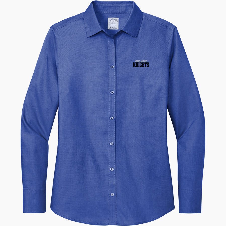 WINDSOR ACADEMY KNIGHTS <span class="pdp-name-mascot">WINDSOR ACADEMY KNIGHTS</span> Brooks Brothers Women's Wrinkle-Free Stretch Nailhead Shirt