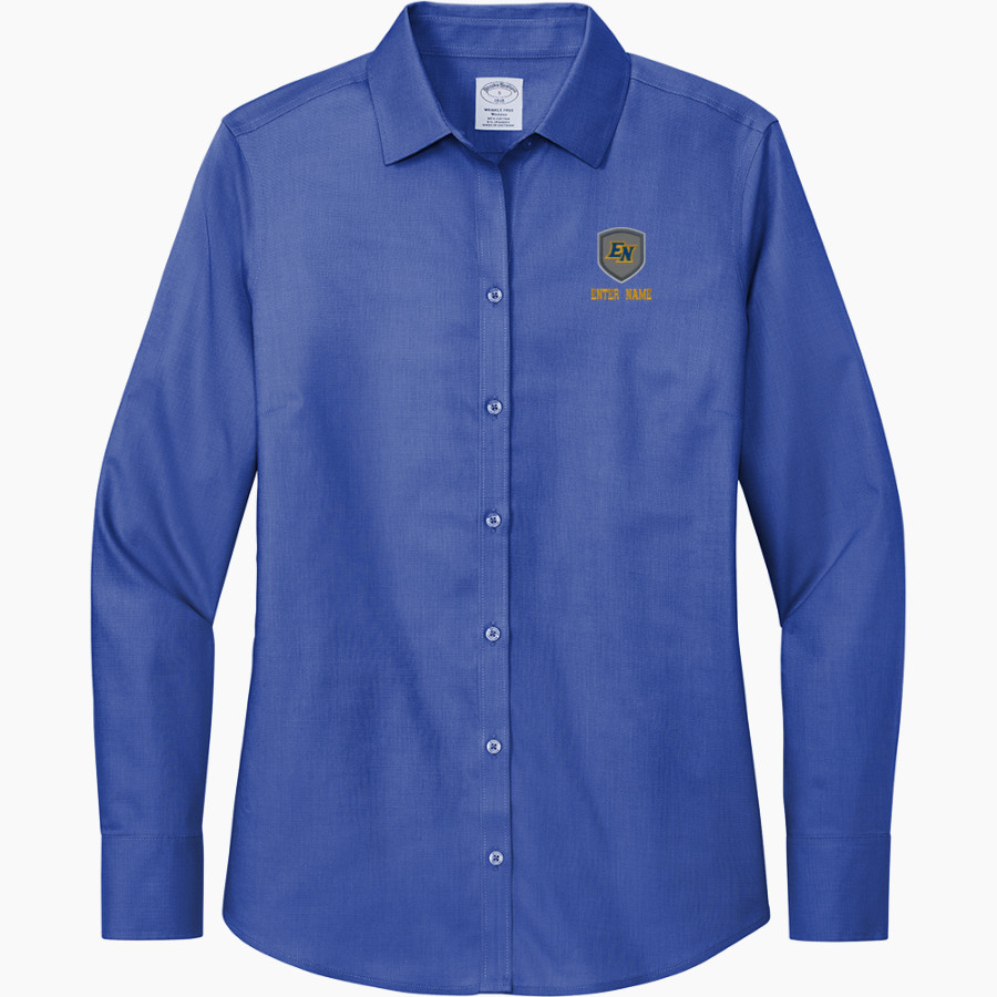 EAST NOBLE HIGH SCHOOL KNIGHTS <span class="pdp-name-mascot">EAST NOBLE KNIGHTS</span> Brooks Brothers Women's Wrinkle-Free Stretch Nailhead Shirt