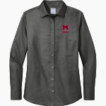 MUNDELEIN HIGH SCHOOL MUSTANGS Brooks Brothers Women's Wrinkle-Free Stretch Nailhead Shirt Front Thumbnail