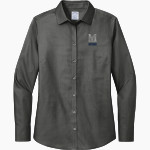 Meadows School The Official Store of the Mustangs <span class="pdp-name-mascot">Meadows School Mustangs</span> Brooks Brothers Women's Wrinkle-Free Stretch Nailhead Shirt Front Thumbnail