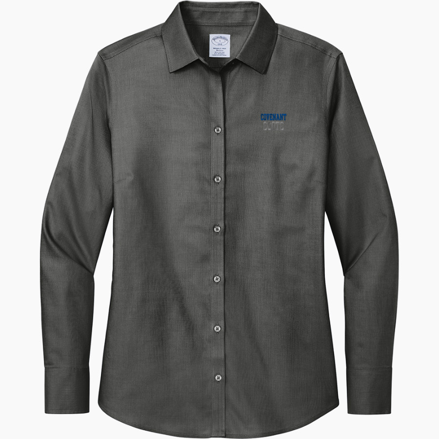 Covenant Scots <span class="pdp-name-mascot">Covenant Scots</span> Brooks Brothers Women's Wrinkle-Free Stretch Nailhead Shirt