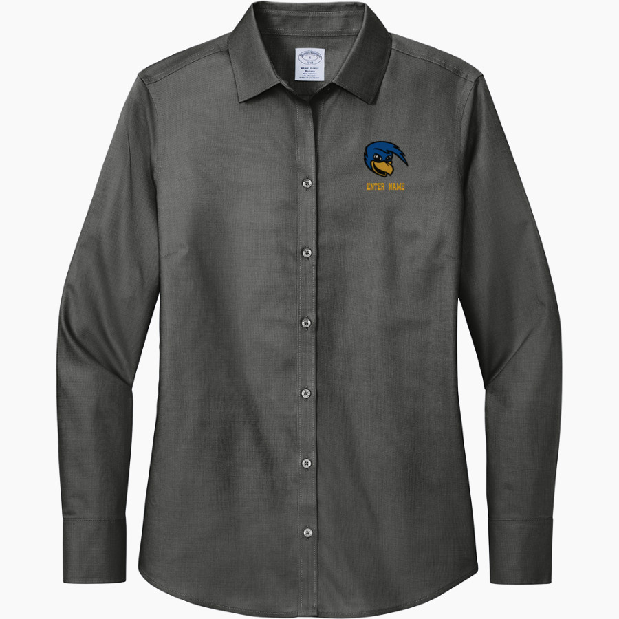 LINN BENTON Roadrunners Brooks Brothers Women's Wrinkle-Free Stretch Nailhead Shirt