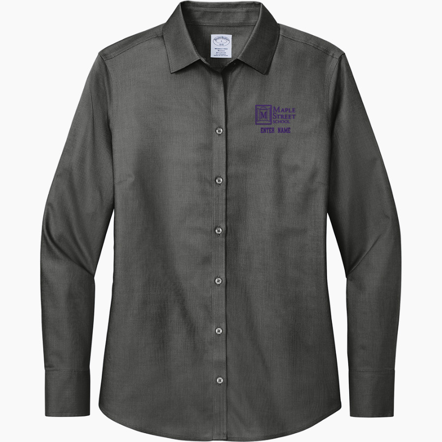 Maple Street School Moose <span class="pdp-name-mascot">Maple Street School Moose</span> Brooks Brothers Women's Wrinkle-Free Stretch Nailhead Shirt