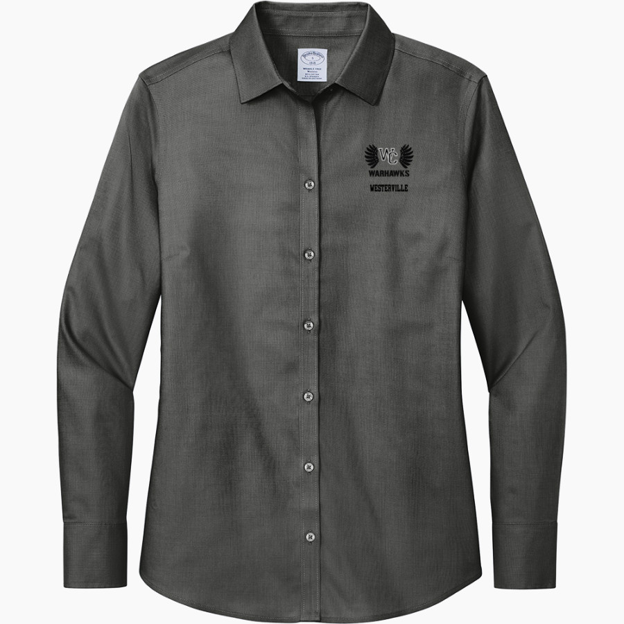 WESTERVILLE CENTRAL WARHAWKS <span class="pdp-name-mascot">WESTERVILLE WARHAWKS</span> Brooks Brothers Women's Wrinkle-Free Stretch Nailhead Shirt