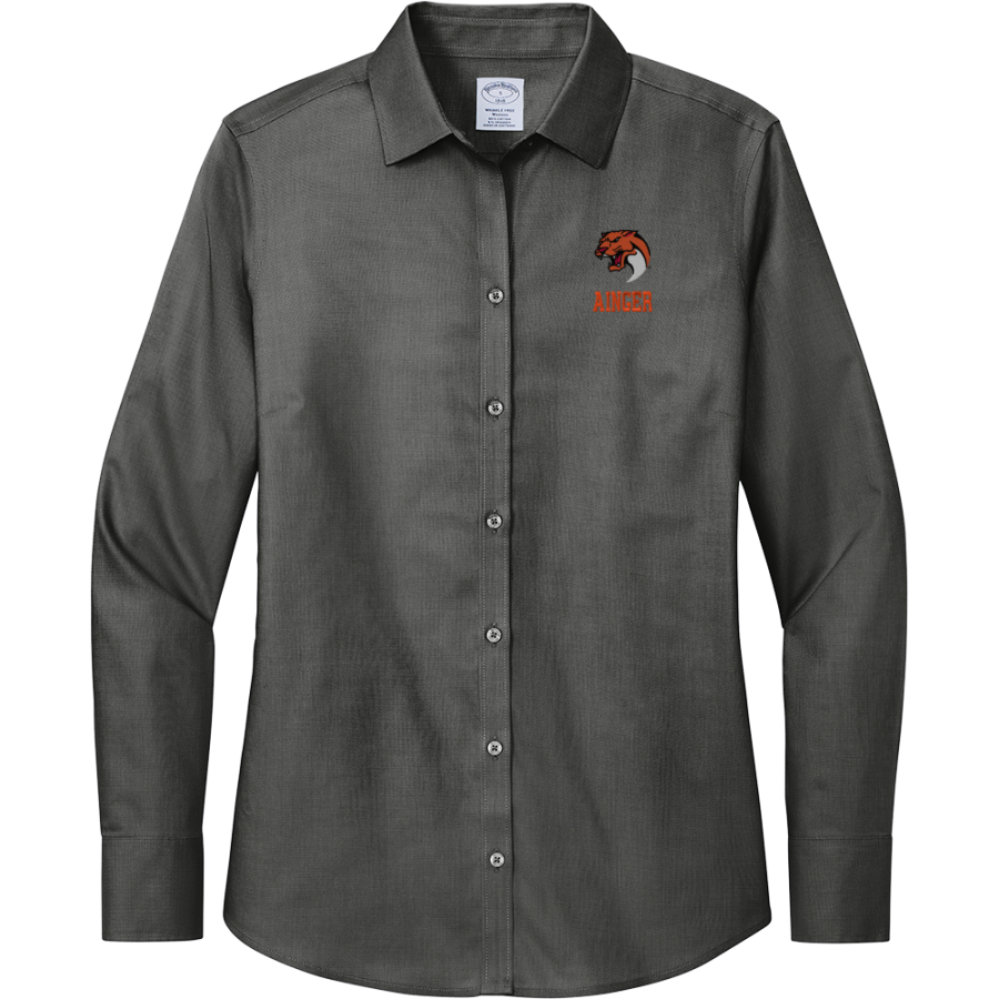 Ainger Cougars <span class="pdp-name-mascot">Ainger Cougars</span> Brooks Brothers Women's Wrinkle-Free Stretch Nailhead Shirt