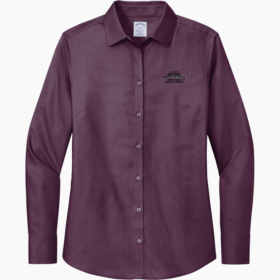 Furry Friends Rockin Rescue <span class="pdp-name-mascot">Furry Friends Rockin' Rescue</span> Brooks Brothers Women's Wrinkle-Free Stretch Nailhead Shirt