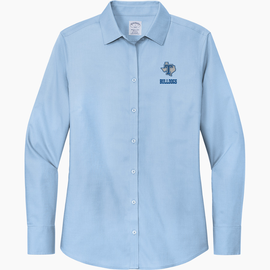 TAHOKA HIGH SCHOOL BULLDOGS <span class="pdp-name-mascot">TAHOKA BULLDOGS</span> Brooks Brothers Women's Wrinkle-Free Stretch Nailhead Shirt