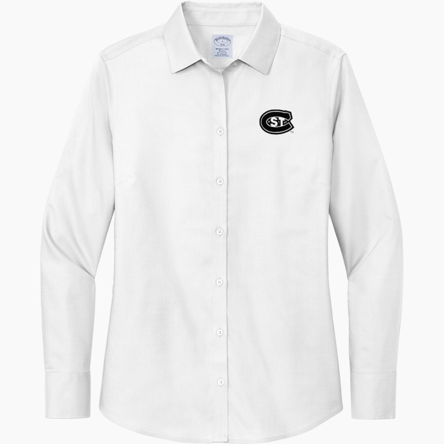 St. Cloud State University The Official Online Store <span class="pdp-name-mascot">St. Cloud State Huskies</span> Brooks Brothers Women's Wrinkle-Free Stretch Nailhead Shirt