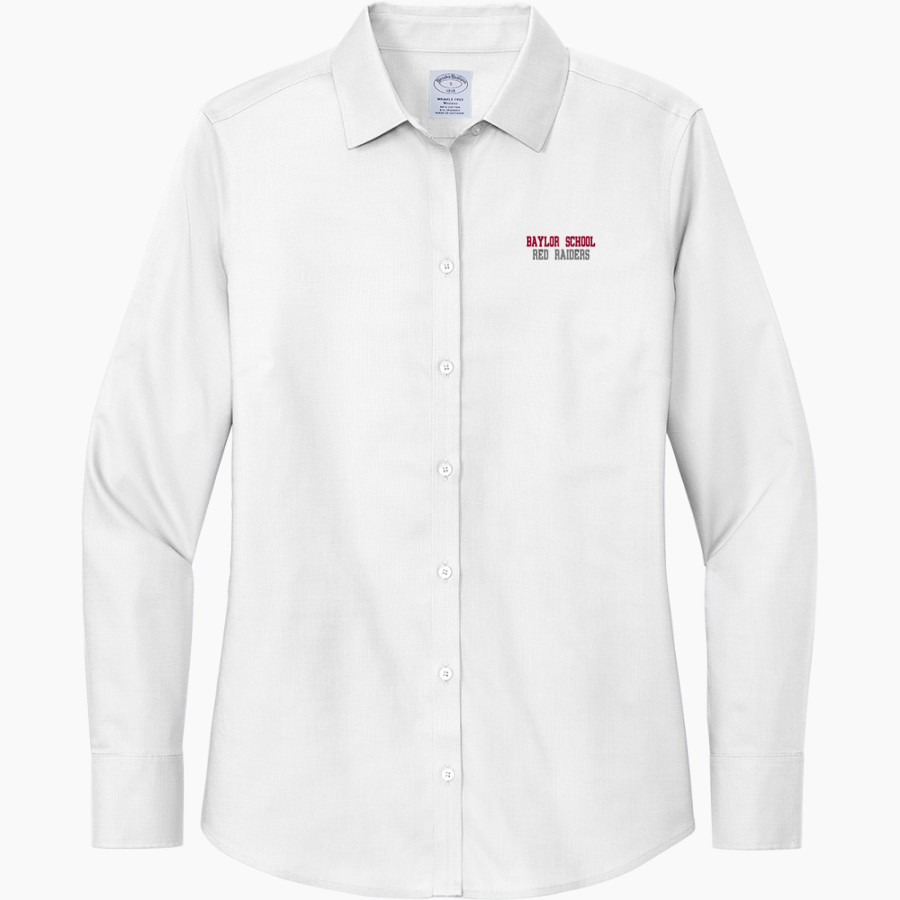 Baylor School Red Raiders <span class="pdp-name-mascot">Baylor School Red Raiders</span> Brooks Brothers Women's Wrinkle-Free Stretch Nailhead Shirt