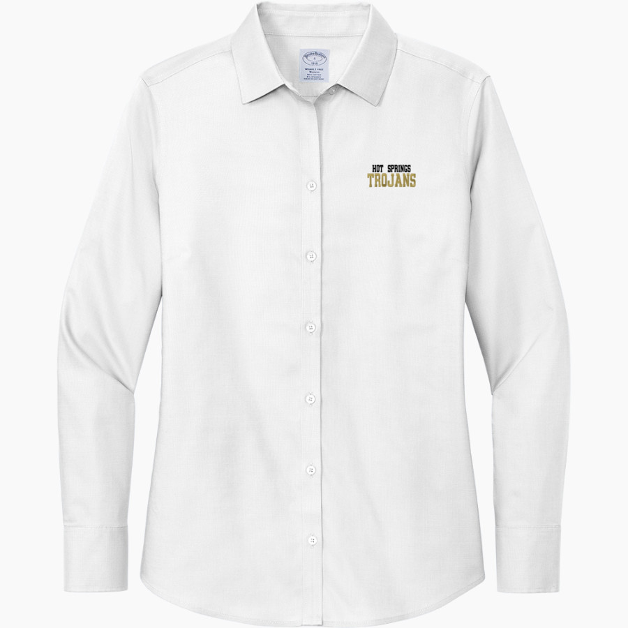 HOT SPRINGS HIGH SCHOOL TROJANS <span class="pdp-name-mascot">HOT SPRINGS TROJANS</span> Brooks Brothers Women's Wrinkle-Free Stretch Nailhead Shirt