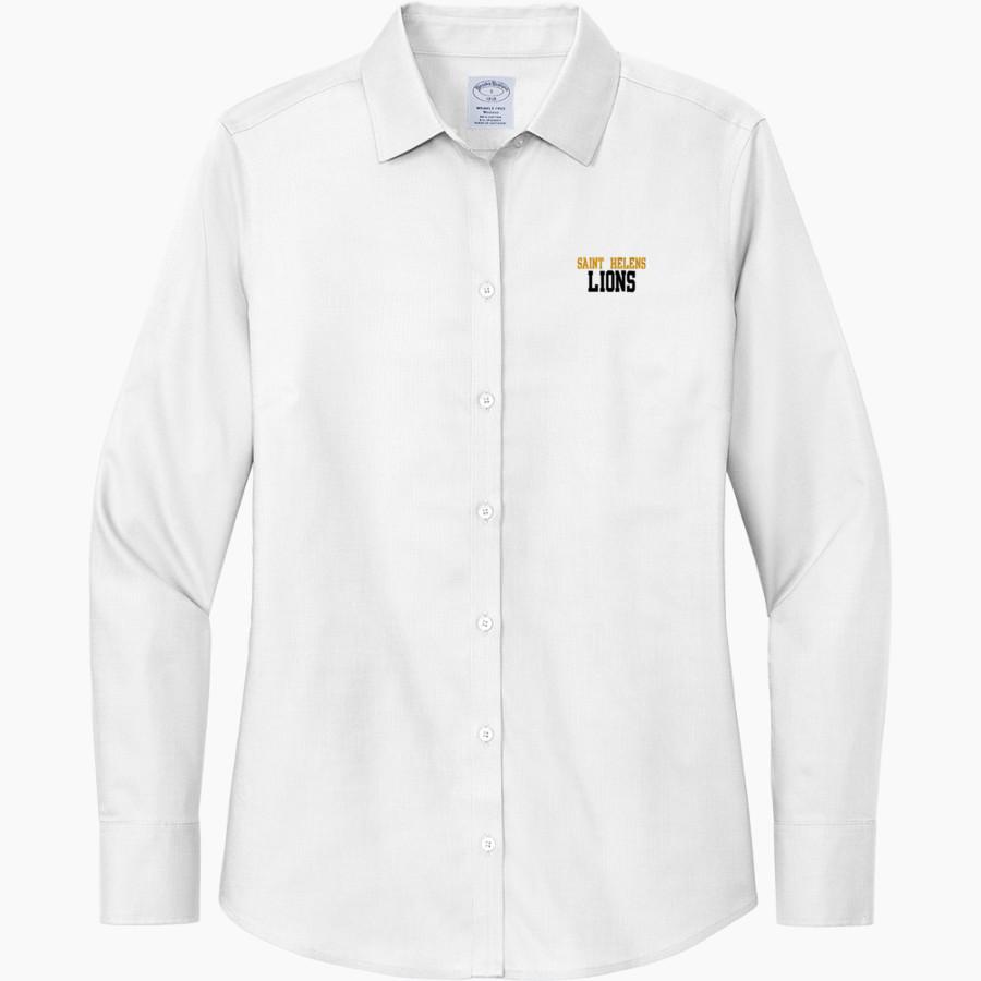 SAINT HELENS HIGH SCHOOL LIONS <span class="pdp-name-mascot">SAINT HELENS LIONS</span> Brooks Brothers Women's Wrinkle-Free Stretch Nailhead Shirt