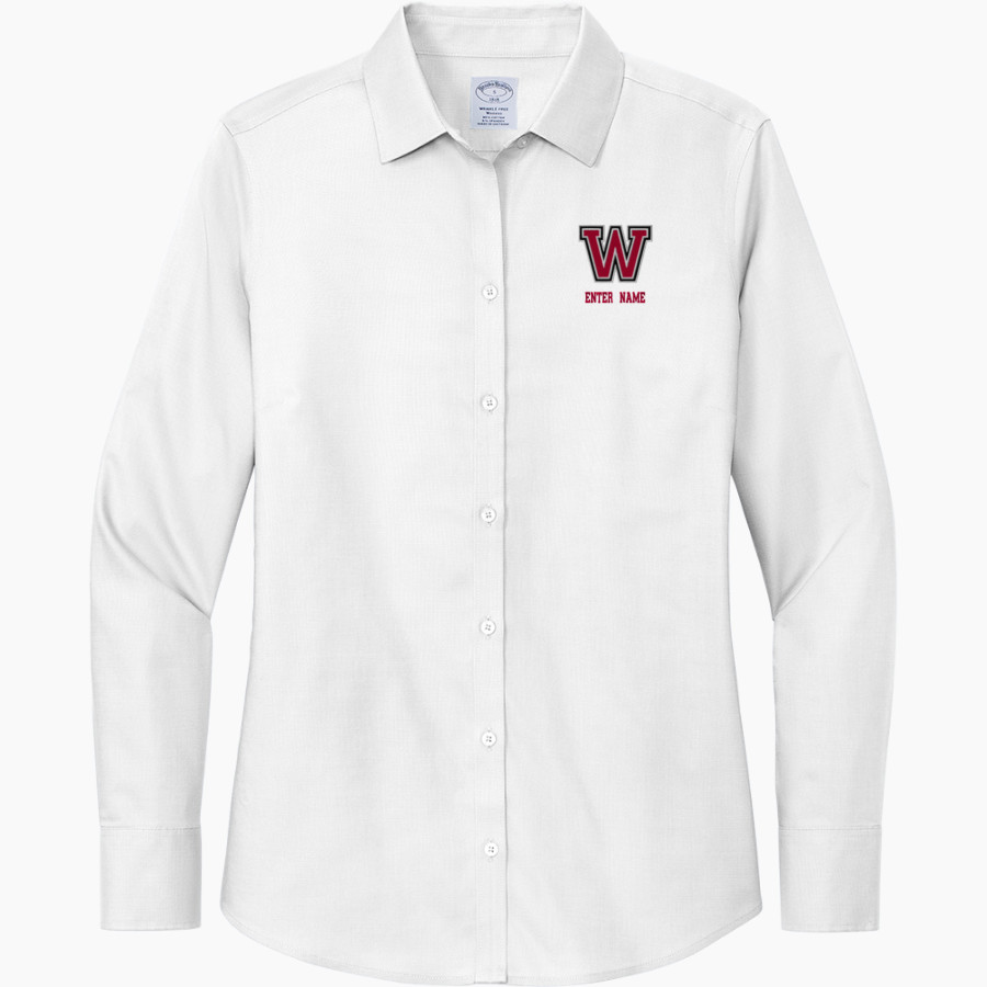 WILLISTON HIGH SCHOOL RED DEVILS Brooks Brothers Women's Wrinkle-Free Stretch Nailhead Shirt