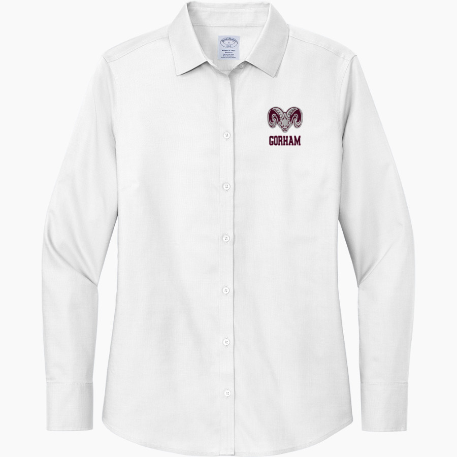 GORHAM HIGH SCHOOL RAMS <span class="pdp-name-mascot">GORHAM RAMS</span> Brooks Brothers Women's Wrinkle-Free Stretch Nailhead Shirt