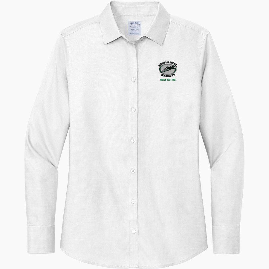 MISSION SAN JOSE HIGH SCHOOL WARRIORS <span class="pdp-name-mascot">MISSION SAN JOSE WARRIORS</span> Brooks Brothers Women's Wrinkle-Free Stretch Nailhead Shirt