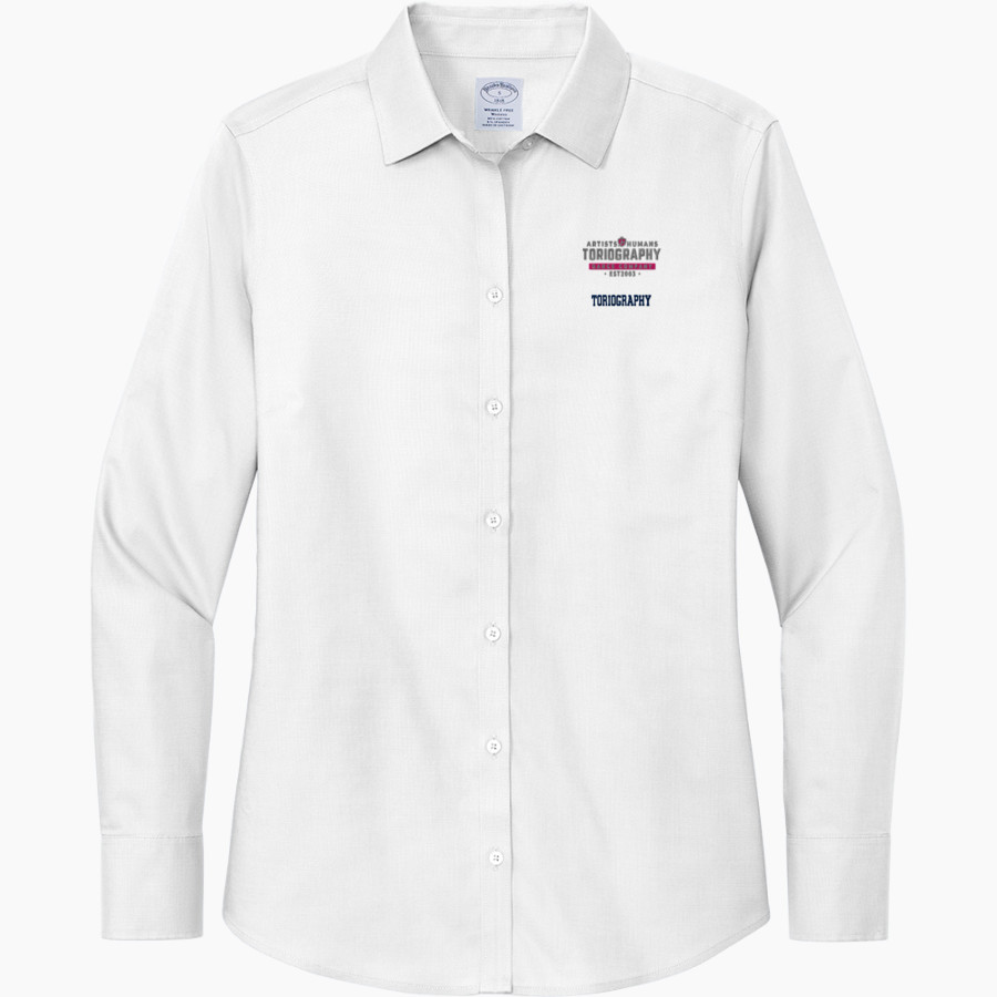Toriography Dance TDC Brooks Brothers Women's Wrinkle-Free Stretch Nailhead Shirt