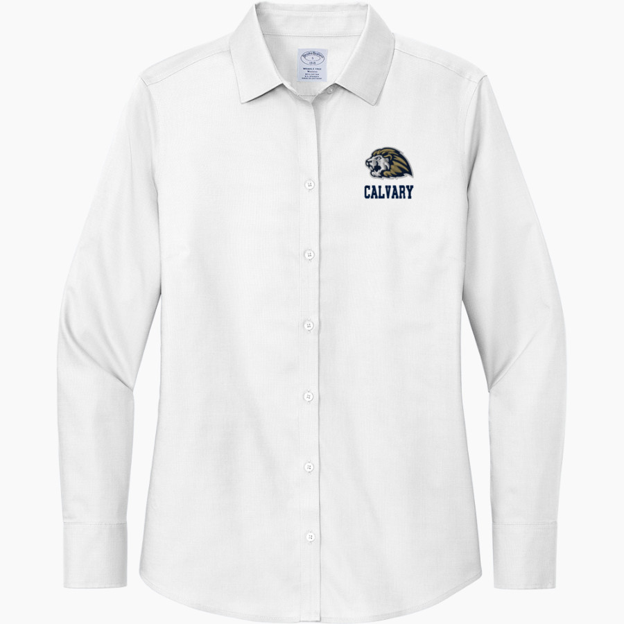 Calvary Lions <span class="pdp-name-mascot">Calvary Lions</span> Brooks Brothers Women's Wrinkle-Free Stretch Nailhead Shirt