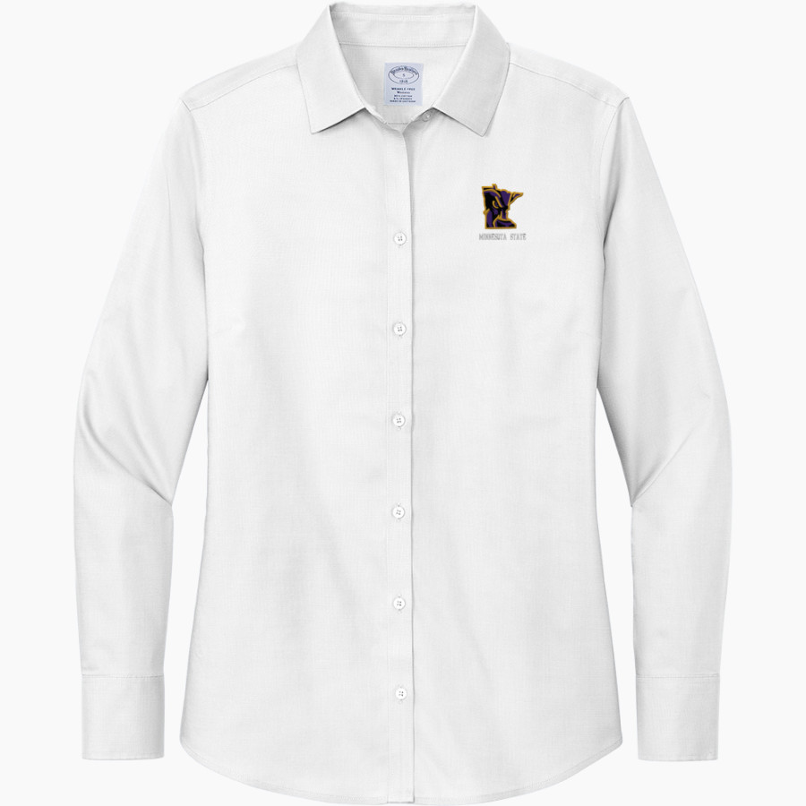 Minnesota State University Mankato <span class="pdp-name-mascot">Minnesota State Mavericks</span> Brooks Brothers Women's Wrinkle-Free Stretch Nailhead Shirt
