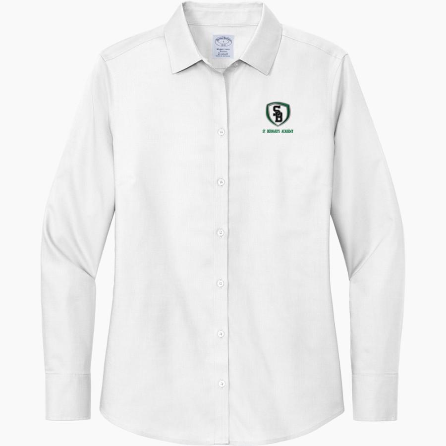 ST BERNARD'S ACADEMY CRUSADERS <span class="pdp-name-mascot">ST BERNARD'S CATHOLIC CRUSADERS</span> Brooks Brothers Women's Wrinkle-Free Stretch Nailhead Shirt