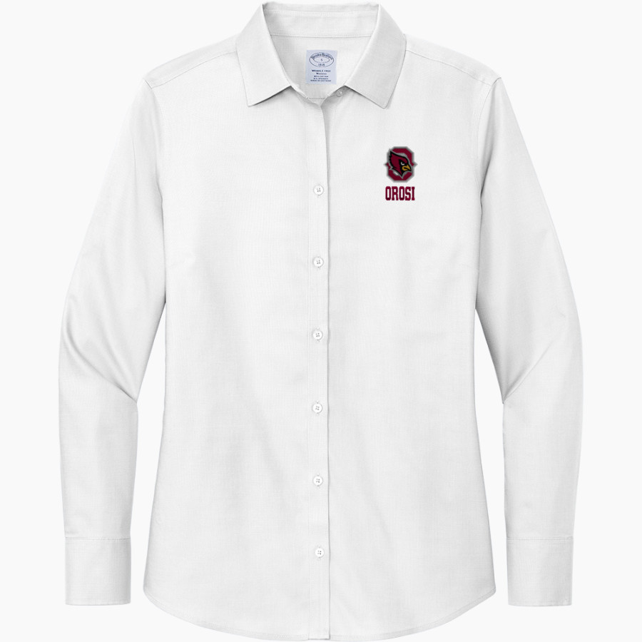 OROSI HIGH SCHOOL CARDINALS <span class="pdp-name-mascot">OROSI CARDINALS</span> Brooks Brothers Women's Wrinkle-Free Stretch Nailhead Shirt