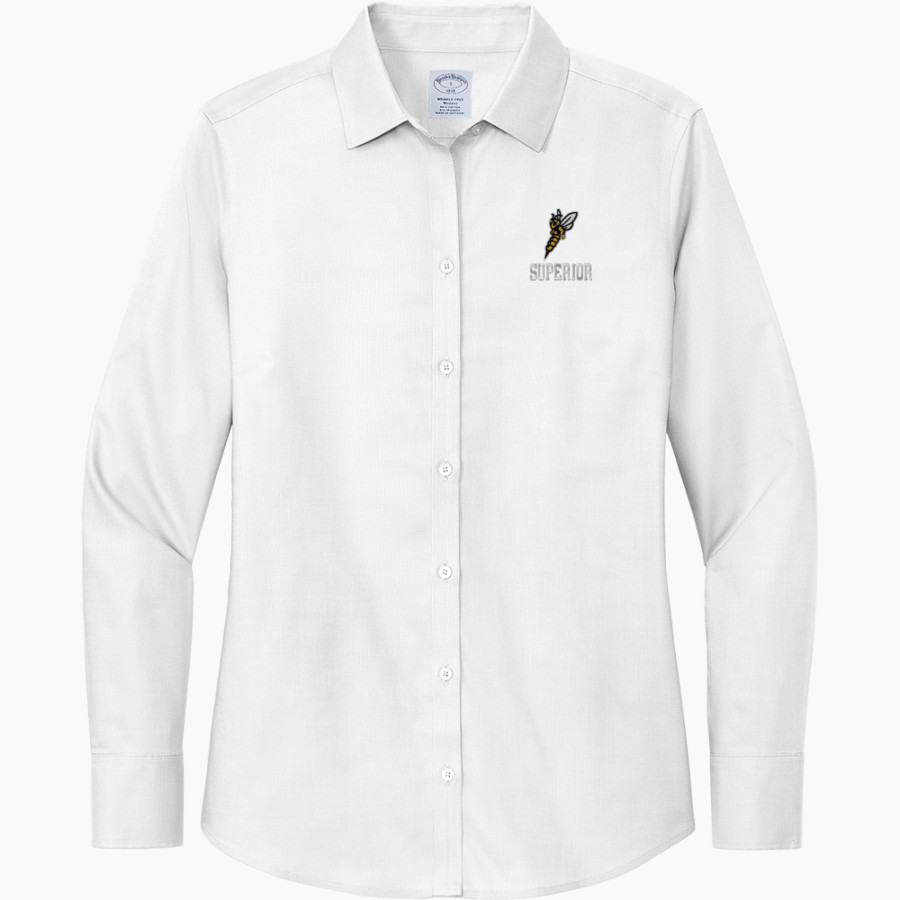 Superior Yellowjackets <span class="pdp-name-mascot">UW Superior Yellowjackets</span> Brooks Brothers Women's Wrinkle-Free Stretch Nailhead Shirt
