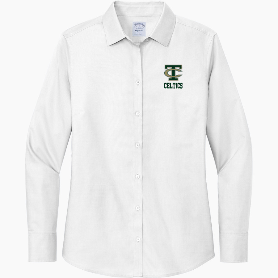 Trinity Catholic Celtics <span class="pdp-name-mascot">Trinity Catholic Celtics</span> Brooks Brothers Women's Wrinkle-Free Stretch Nailhead Shirt
