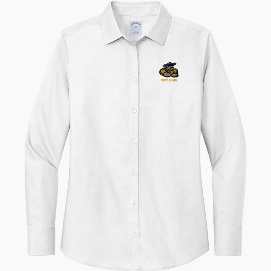 FARMERSVILLE HIGH SCHOOL FIGHTIN' FARMERS <span class="pdp-name-mascot">FARMERSVILLE FIGHTIN' FARMERS</span> Brooks Brothers Women's Wrinkle-Free Stretch Nailhead Shirt