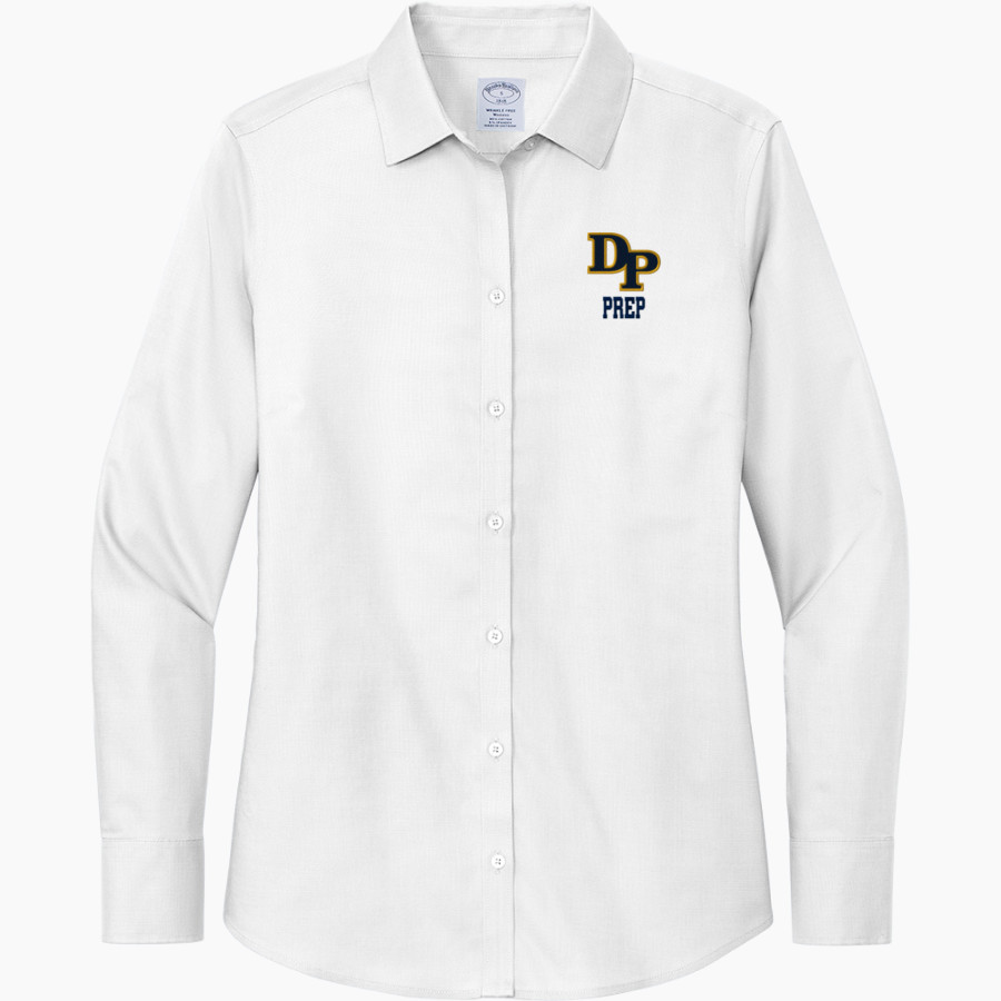 Devon Prep <span class="pdp-name-mascot">Devon Tide</span> Brooks Brothers Women's Wrinkle-Free Stretch Nailhead Shirt
