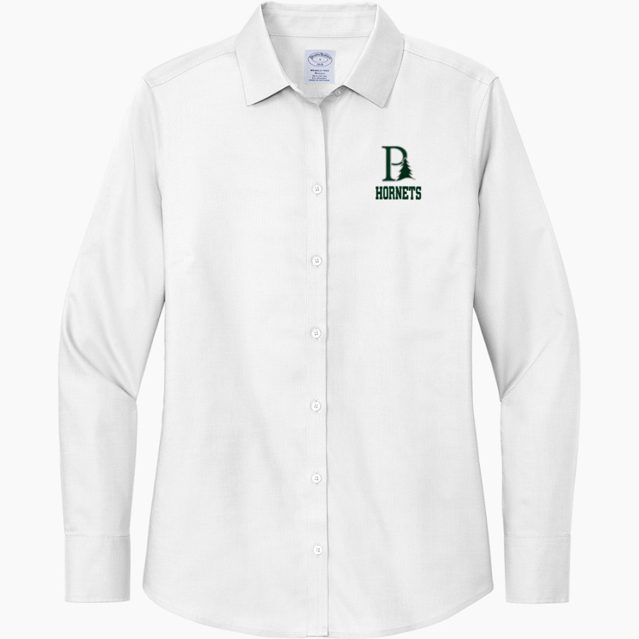 PROCTOR ACADEMY HORNETS <span class="pdp-name-mascot">PROCTOR ACADEMY HORNETS</span> Brooks Brothers Women's Wrinkle-Free Stretch Nailhead Shirt