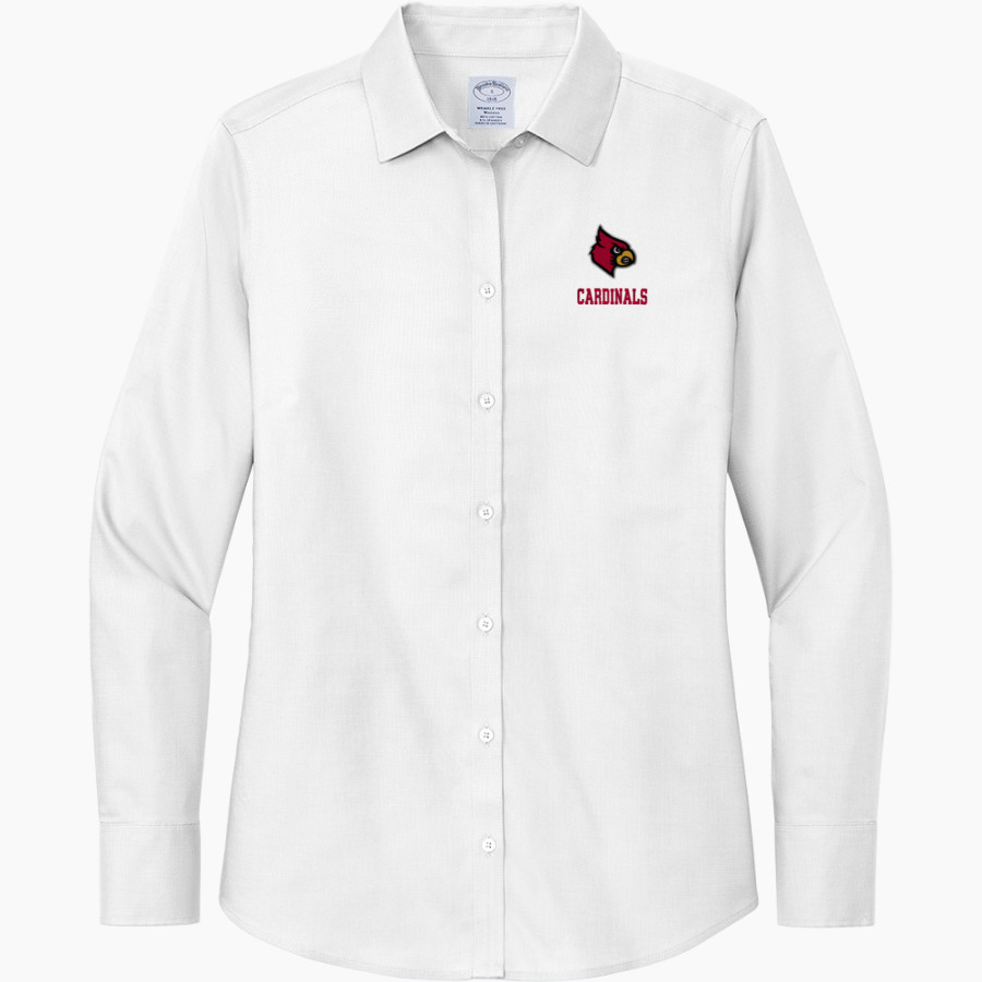 HARMONY GROVE HIGH CARDINALS <span class="pdp-name-mascot">HARMONY GROVE HIGH CARDINALS</span> Brooks Brothers Women's Wrinkle-Free Stretch Nailhead Shirt