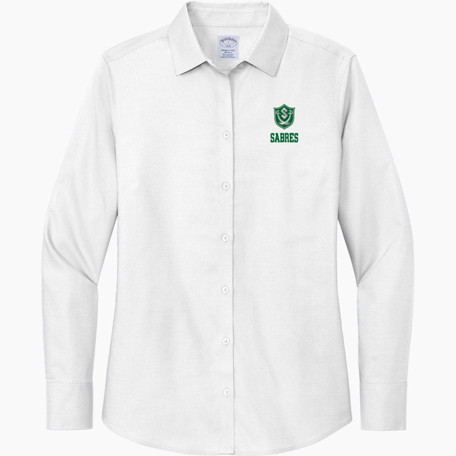 Schalmont Sabres Brooks Brothers Women's Wrinkle-Free Stretch Nailhead Shirt