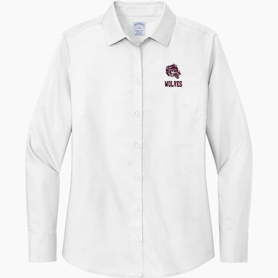 WINNECONNE HIGH SCHOOL WOLVES <span class="pdp-name-mascot">WINNECONNE WOLVES</span> Brooks Brothers Women's Wrinkle-Free Stretch Nailhead Shirt