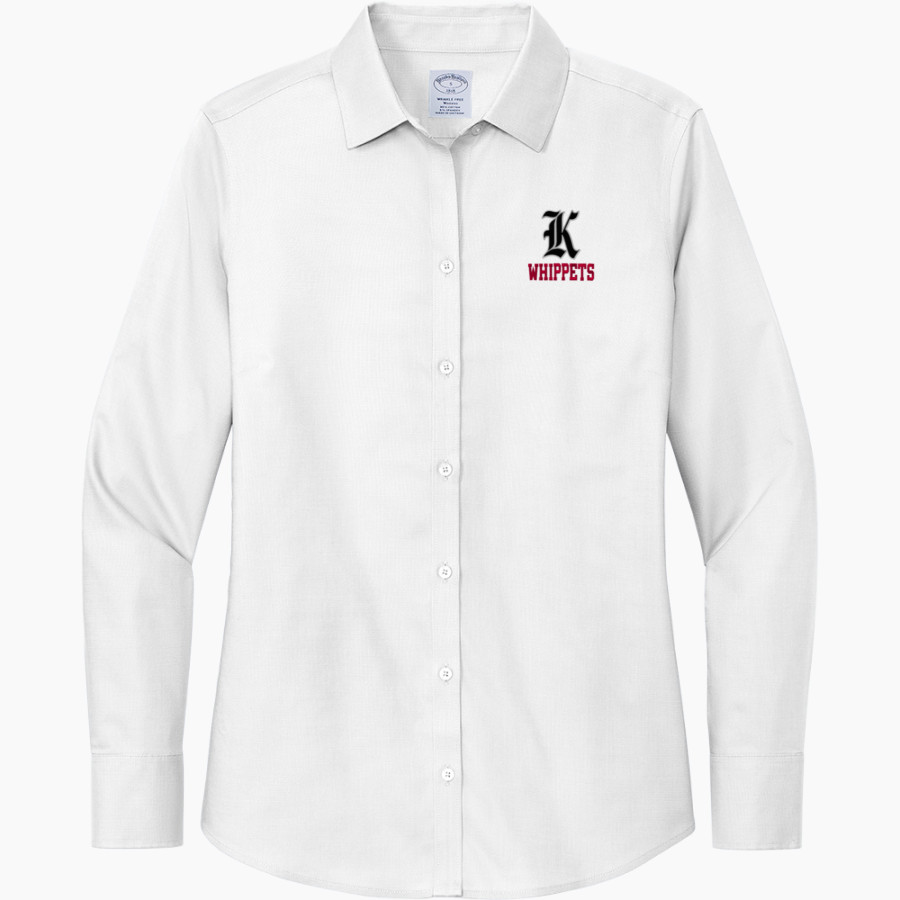 KOSCIUSKO HIGH SCHOOL WHIPPETS <span class="pdp-name-mascot">KOSCIUSKO WHIPPETS</span> Brooks Brothers Women's Wrinkle-Free Stretch Nailhead Shirt