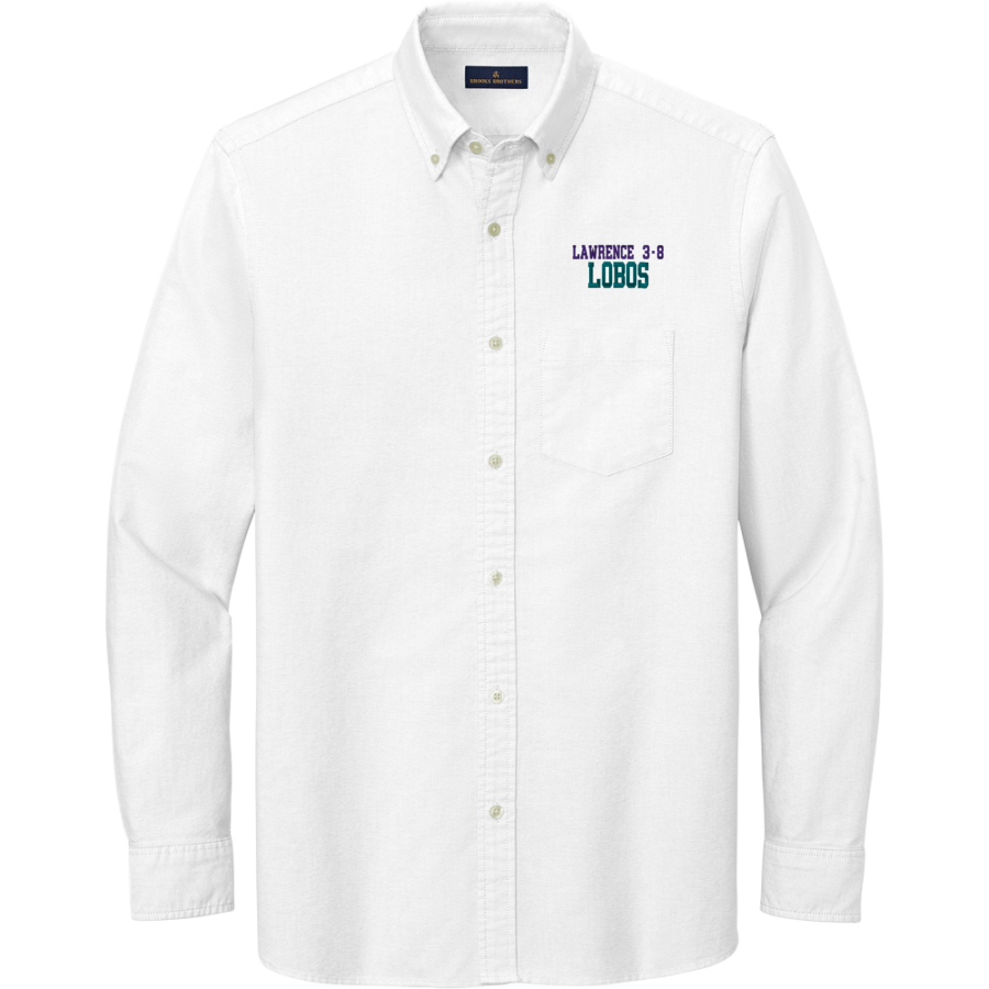 Lawrence 3-8 Lobos <span class="pdp-name-mascot">Lawrence 3-8 School Lobos</span> Brooks Brothers Men's Casual Oxford Cloth Shirt