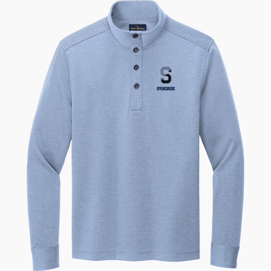 Springbrook Blue Devils Brooks Brothers Mid-Layer Stretch 1/2-Button Pullover