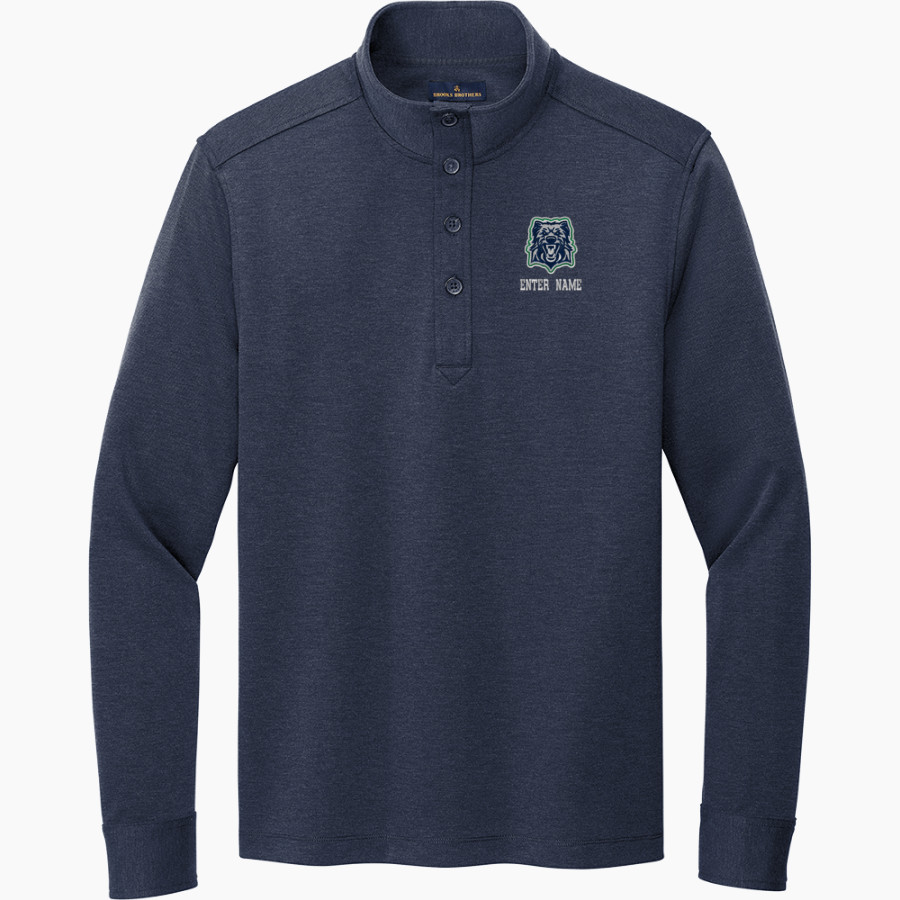 St. Patrick's Academy Wolfhounds <span class="pdp-name-mascot">Great Falls Central Catholic H S Mustangs</span> Brooks Brothers Mid-Layer Stretch 1/2-Button Pullover