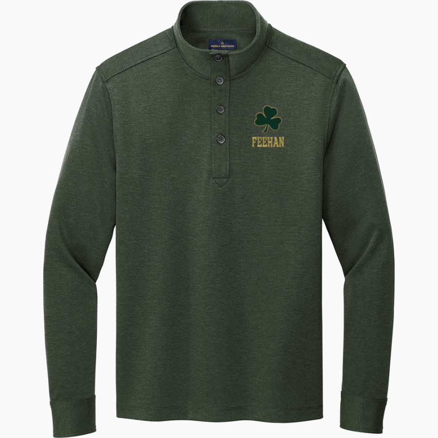 Bishop Feehan Shamrocks <span class="pdp-name-mascot">Bishop Feehan Shamrocks</span> Brooks Brothers Mid-Layer Stretch 1/2-Button Pullover