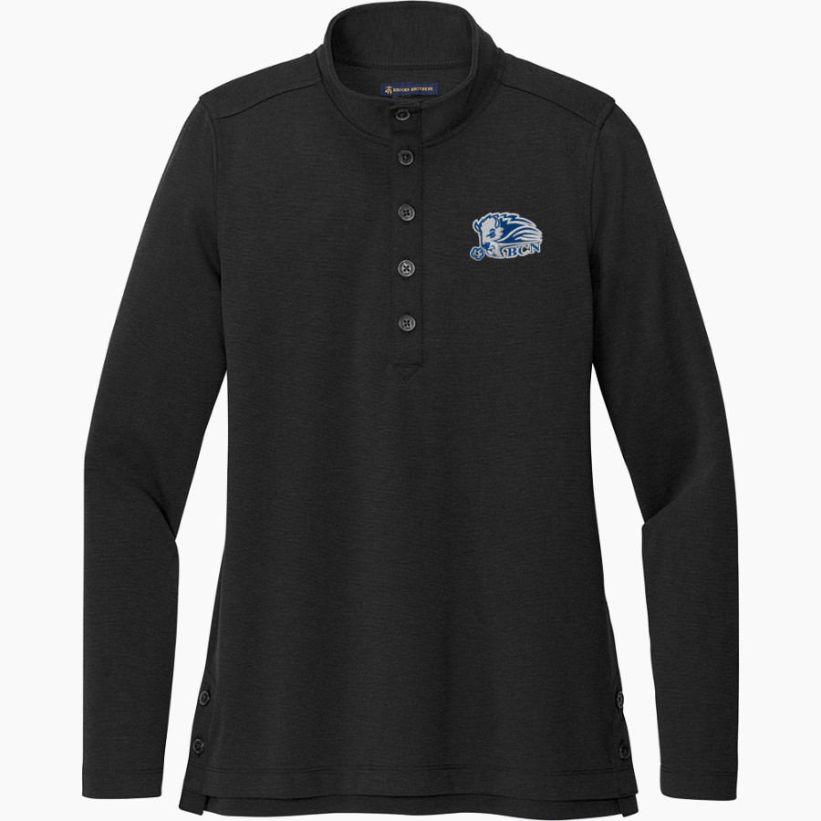 Barnes County North Bison <span class="pdp-name-mascot">Barnes County North Bison</span> Brooks Brothers Women's Mid-Layer Stretch 1/2-Button Pullover