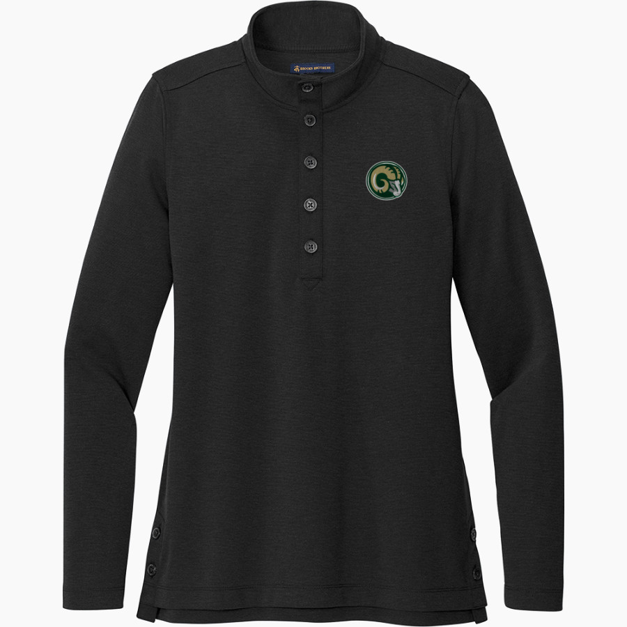 MURRIETA MESA HIGH SCHOOL RAMS <span class="pdp-name-mascot">MURRIETA MESA RAMS</span> Brooks Brothers Women's Mid-Layer Stretch 1/2-Button Pullover