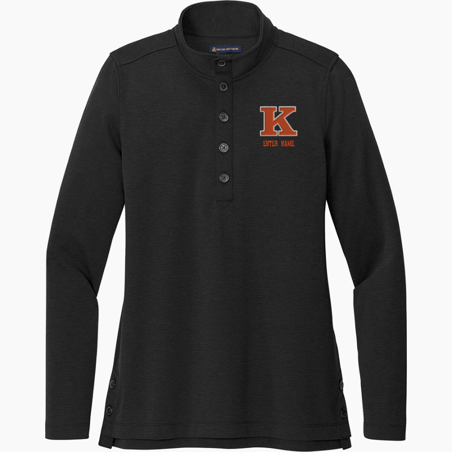 KINGSLEY HIGH SCHOOL STAGS <span class="pdp-name-mascot">KINGSLEY AREA STAGS</span> Brooks Brothers Women's Mid-Layer Stretch 1/2-Button Pullover