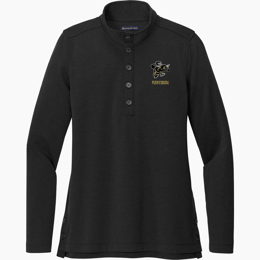 PERRYSBURG HIGH SCHOOL YELLOW JACKETS <span class="pdp-name-mascot">PERRYSBURG YELLOW JACKETS</span> Brooks Brothers Women's Mid-Layer Stretch 1/2-Button Pullover